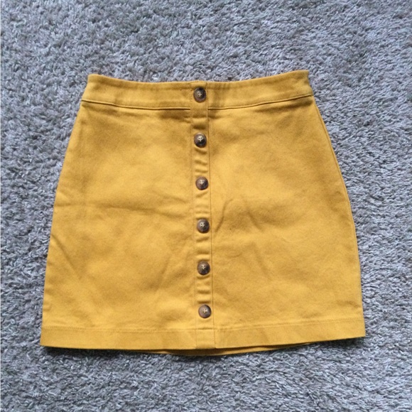 Forever 21 Dresses & Skirts - Forever 21 Mustard Yellow Mini Skirt